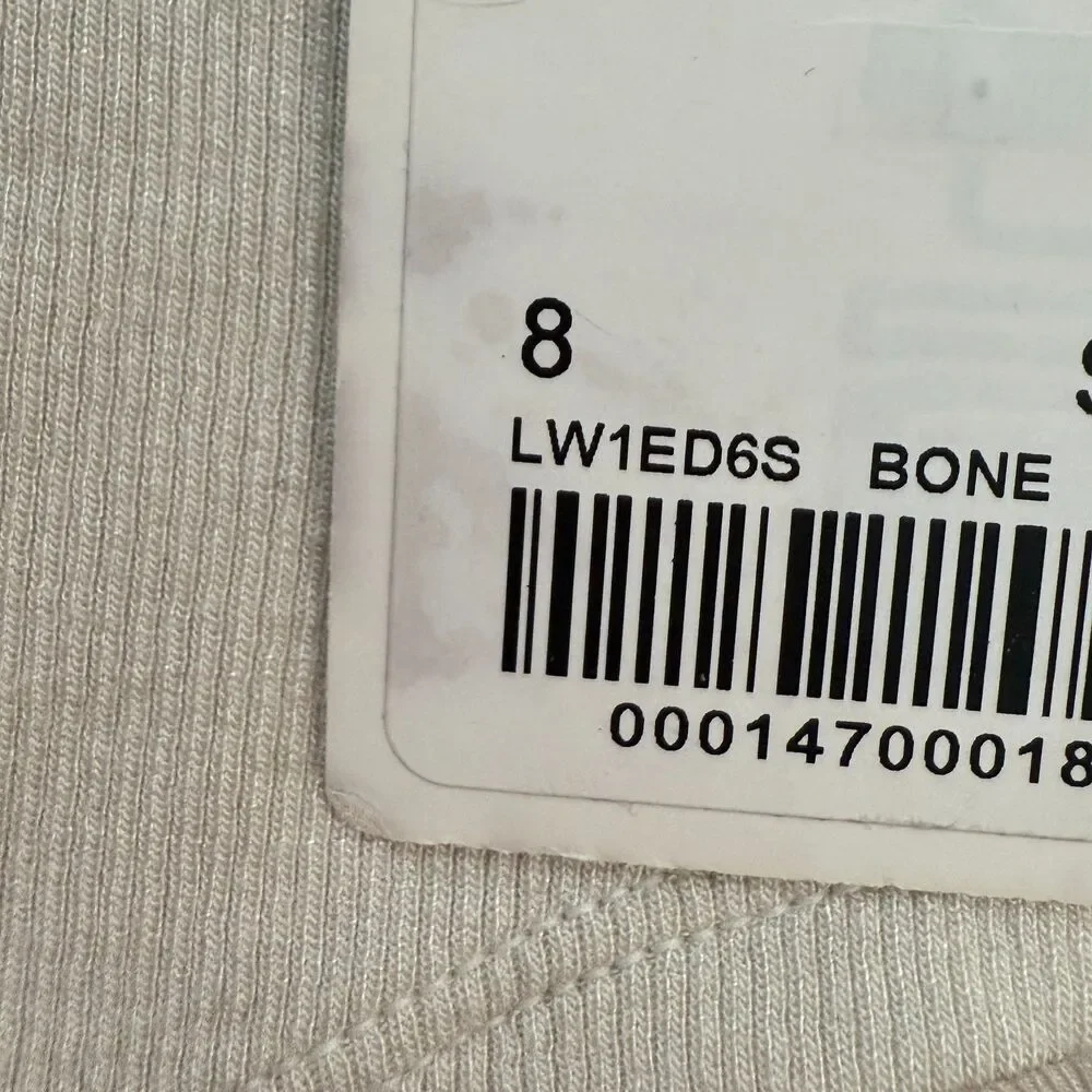 Women Lululemon Hold Tight Cropped Tank Top Bone Size 8 Athleisure Activewear